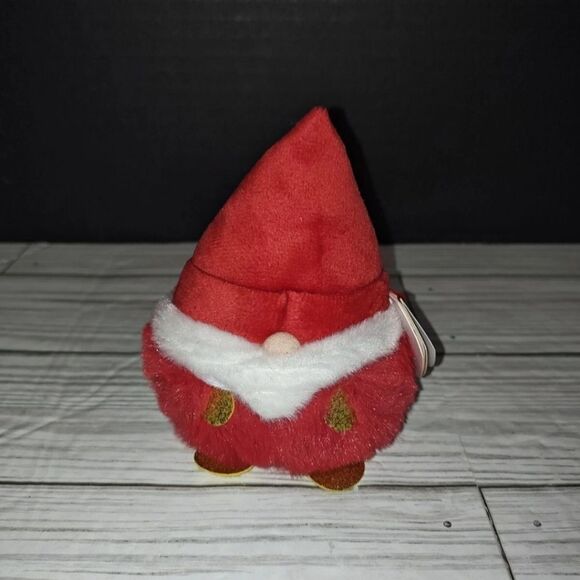 TY Puffies (Beanie Balls) Plush - GNORBIE The Christmas Gnome (4 inch) NEW 2022 - Picture 3 of 8